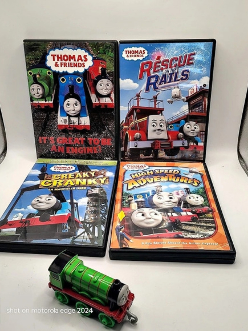 ✨ Thomas & Friends TrackMaster Henry Diecast Engine + 4 Classic DVD Bundle Lot ✨